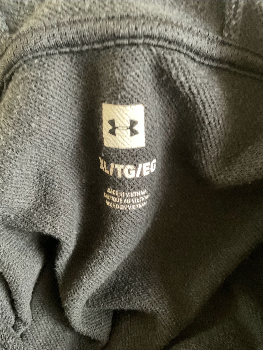 Men’s XL used as is Project Rock Under armour black terry short sleeve hoodie - Picture 5 of 5